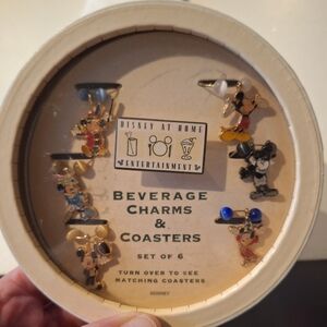 Disney Beverage Charms & Coasters Set